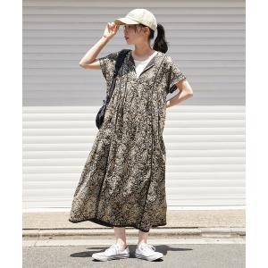ワンピース WEB限定　インド ペイズリー スキッパーワンピース