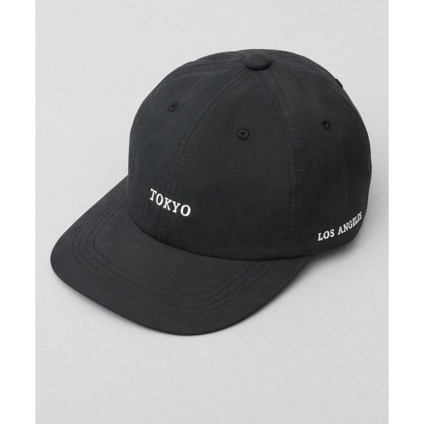 キャップ 帽子 コットンナイロン 都市名 刺繍 ソフトつば フラットキャップ メンズ レディース