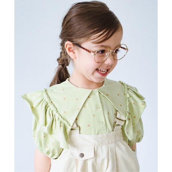 tシャツ おおきいフリル衿のパフスリーブプルオーバー キッズ 子供服 女の子