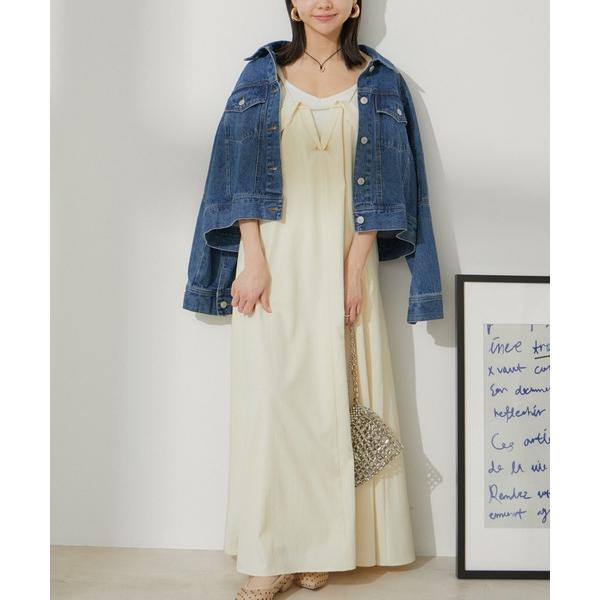 ワンピース レイヤーデザインキャミワンピース「洗える」