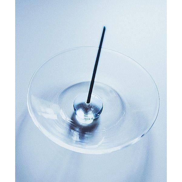 ルームフレグランス 香皿香立 吹きガラス クリア