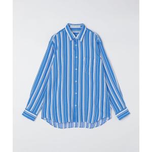 シャツ ブラウス BATEAUX DE SHIPS: レギュラーカラー リネン 長袖 シャツ 「ドット／単色／ストライプ」｜zozo