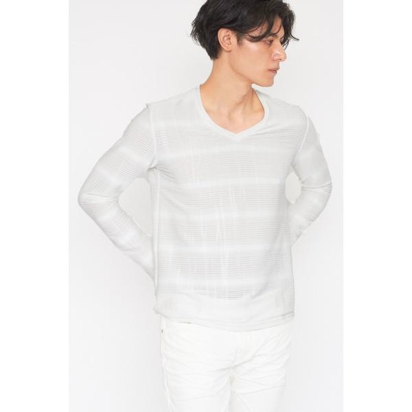 tシャツ TORNADO MART∴ソーンエンボスランダムリップルVネック メンズ