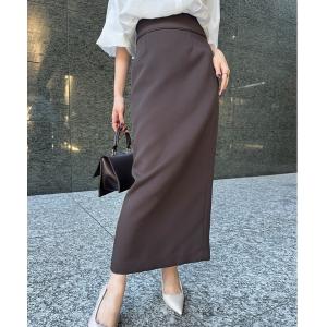 anuans アニュアンス アセテートサテンナロースカート （ECRU