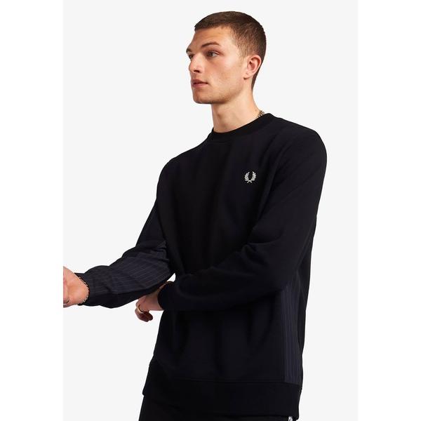 「FRED PERRY」 スウェットカットソー S ブラック メンズ