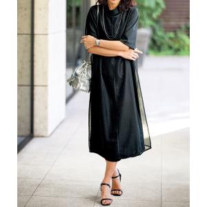 BELLUNA PLUS（ベルーナプラス） ワンピース 花柄プリントベロア