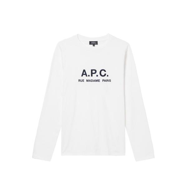 「A.P.C.」 長袖Tシャツ M ホワイト メンズ