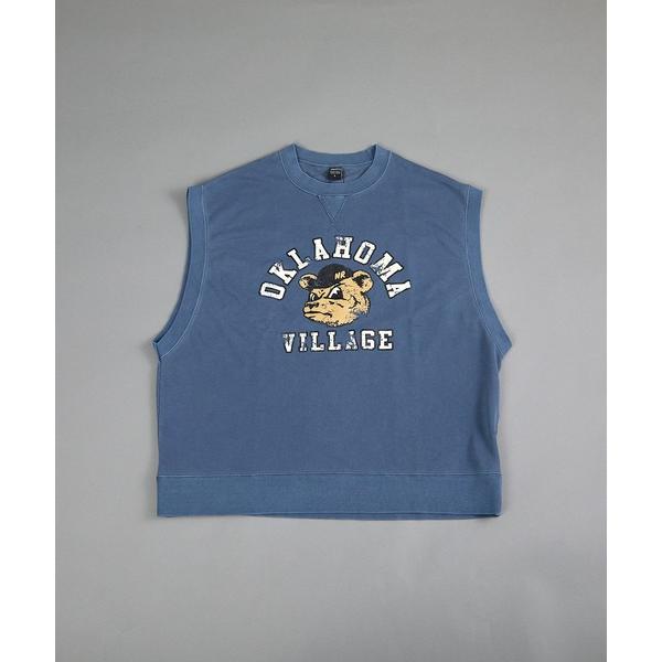 ベスト ジレ ピグメント加工 裏毛スウェット ビッグシルエット ひび割れプリント ベスト メンズ レ...