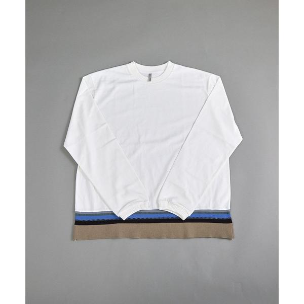 tシャツ ヘヴィウェイト天竺 リブジャガード 長袖 クルーネック メンズ レディース