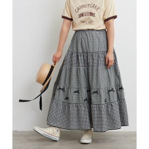 スカート レディース リボン刺繍 ティアードスカート｜ZOZOTOWN Yahoo!店