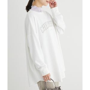 tシャツ Tシャツ レディース ロゴ裏毛チュニック｜zozo