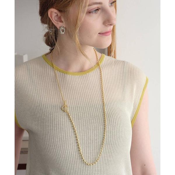 ネックレス ロングボールチェーンネックレス レディース