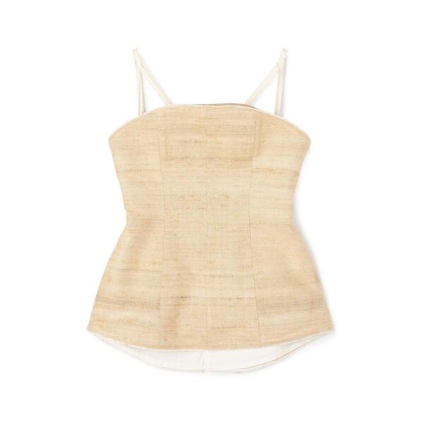 ベスト ジレ シルクリネンドビー ファンシービスチェ レディース