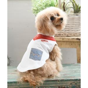 犬 服 EDWIN/バンダナスカーフメッシュタンク