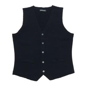 ベスト ジレ ハーフミラノニットジレ メンズ