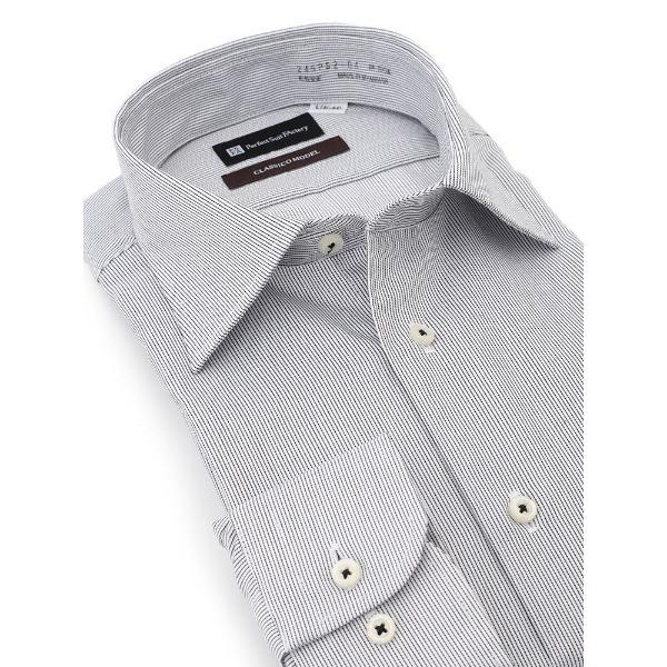 フォーマル シャツ 「形態安定」長袖ワイシャツ　綿100％シリーズ「クラシコ」セミワイド　ブラック ...