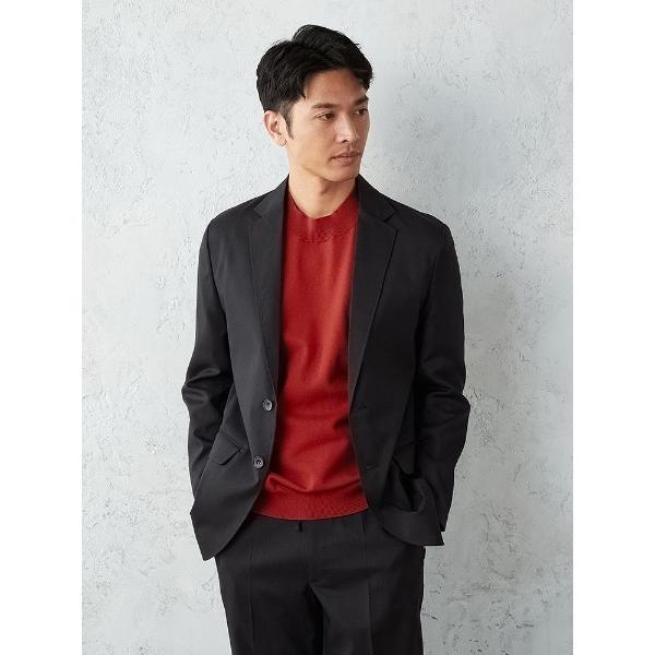 ジャケット テーラードジャケット 軽量プチプラセットアップ　ジャケット　無地　グレー/ネイビー メン...