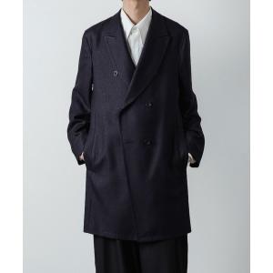 ジャケット テーラードジャケット SLUB YARN DOUBLE-BREASTED COAT メンズ