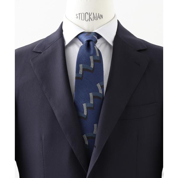 ネクタイ 「Holliday ＆ Brown / ホリデー ＆ ブラウン」S/Li ジグザグプリント...