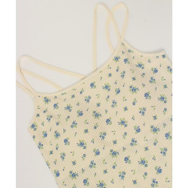 キャミソール 「JEMORGAN / ジェーイーモーガン」ワッフル花柄 カップ付きキャミソール（パッ...