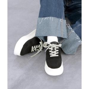 スニーカー 軽量厚底 3Dインソールのレースアップ　ダッドスニーカー レディース