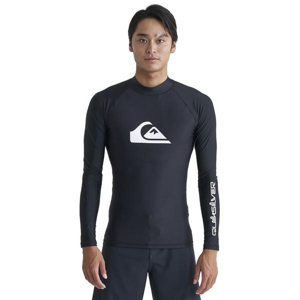 ラッシュガード ALL TIME LR/クイックシルバー長袖ワンポイントロゴラッシュガード(水着) ...