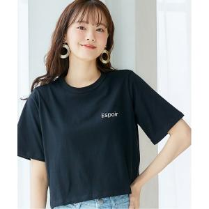 レディース tシャツ Tシャツ 大きいサイズ　クロップドコンパクトロゴＴシャツ　miclat｜zozo