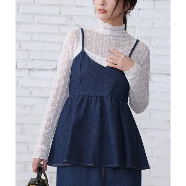キャミソール デニムフレアキャミソール