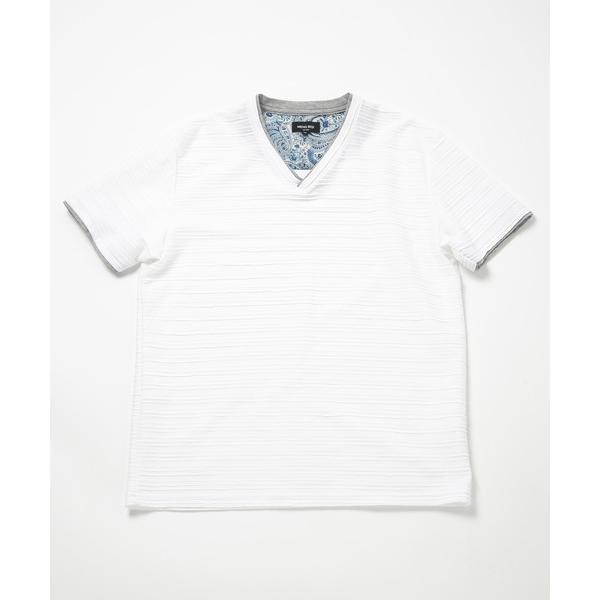 tシャツ 吸水速乾(ABS加工)スラブタックVネックカットソー メンズ