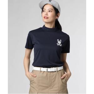 tシャツ Tシャツ レディース 「GOLF」「WOMEN」スペースマスター ジャガードロゴ 半袖モックネック