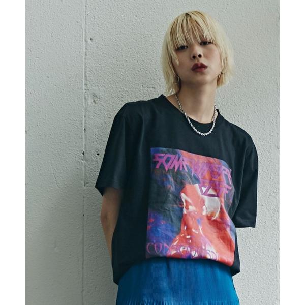 「OKIRAKU」 半袖Tシャツ「ROSE BUDコラボ」 FREE ブラック レディース