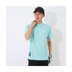 ポロシャツ メンズ FILA GOLF/フィラゴルフ ゴルフウェア ブランド ロゴ 吸汗速乾 UVカット プリント メッシュ 半袖 ポロシャツ｜zozo