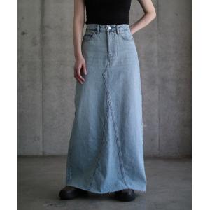 レディース スカート デニム Vintage long denim skirt｜zozo