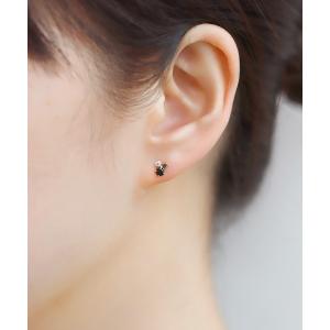 ピアス 天然石×ジルコニアピアス「K10」 レディース