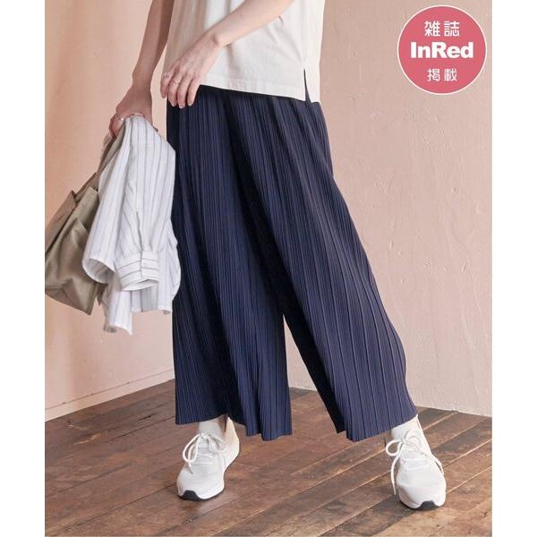 ワイドパンツ パンツ 「親子コーデ」さらっとプリーツワイドパンツ レディース