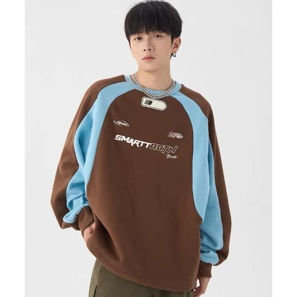 トレーナー スウェット 「 B'day / ビーデー 」ゲーミング風プリント切替ラグラン袖スウェット...