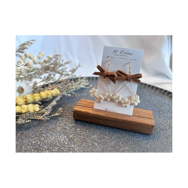 ピアス 「38ribbon」小花のプチブーケピアス(MA) レディース