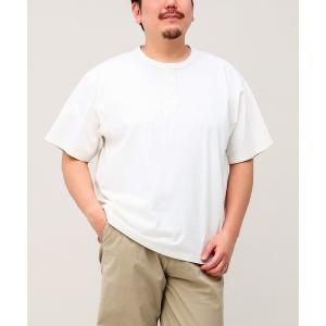 tシャツ Tシャツ メンズ ヘビーウェイト クルーネック ボタン付き タフ Tシャツ 綿100％ 無地 大きいサイズ メンズ｜zozo