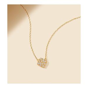 4℃（ヨンドシー） ネックレス K10ピンクゴールド 一粒 ダイヤモンド