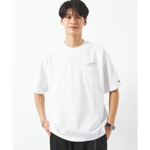 tシャツ Tシャツ メンズ 「別注」「Champion×green label relaxing」ロゴ ポケット Tシャツ