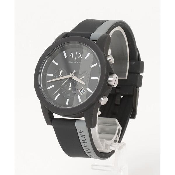 「ARMANI EXCHANGE」 アナログ腕時計 FREE ブラック×グレー メンズ