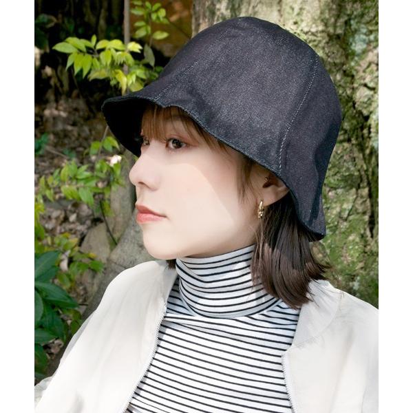 帽子 ハット DENIM RV TULIP HAT/デニム リバーシブル チューリプハット レディー...