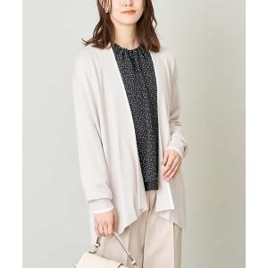 カーディガン バイカラートリムカーディガン レディース