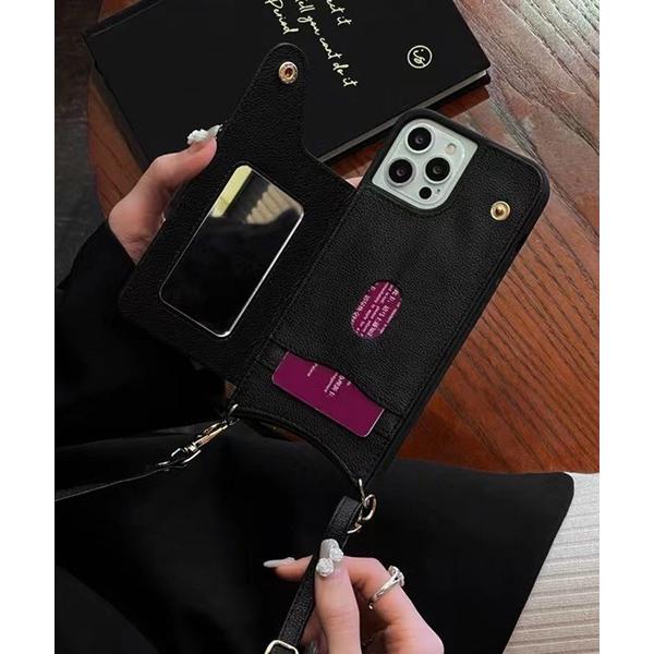 スマホケース 3-1E9 スマホケース ショルダー ミラー付き iPhone 13 13pro 14...