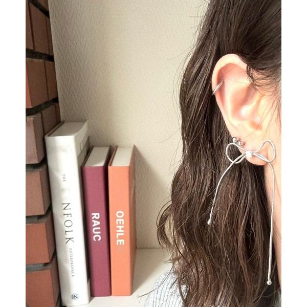ピアス リボンワイヤーピアス レディース