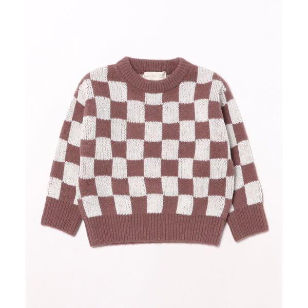 ベビー キッズ ”Rylee＋Cru”KNIT PULLOVER || PLUM CHECKER