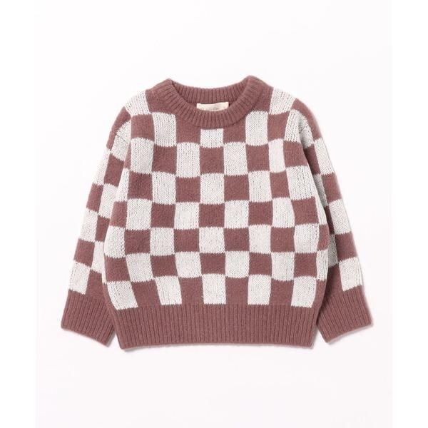 ベビー キッズ 「Rylee＋Cru」KNIT PULLOVER || PLUM CHECKER