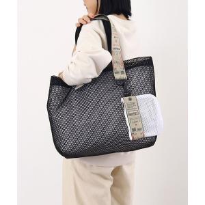 トートバッグ COOCOオリジナル柄テープポーチ付メッシュトートバッグ／BIGサイズ／Ａ４対応 レディース メンズ