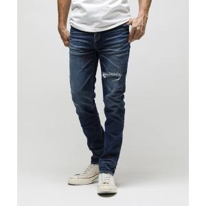 ジーンズ VANQUISH / ヴァンキッシュ ヴィンテージリペア スキニーデニムパンツ メンズ