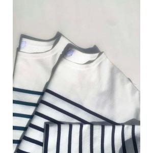 tシャツ Tシャツ メンズ 「大人カジュアル」パネルボーダーワイドカットソーの商品画像